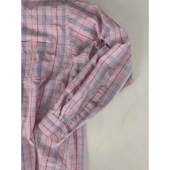 BROOKS BROTHERS Men's Pink/Multicolor Check Print Button Down Shirt Sz XL - Picture 5 of 6